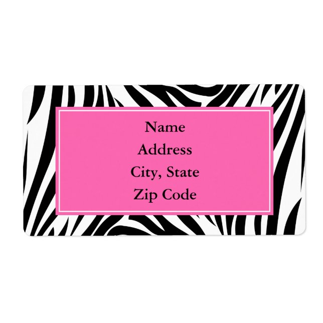 Black and White Zebra Print with Hot Pink (Front)