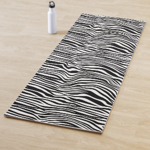 Black and White Zebra Print Yoga Mat