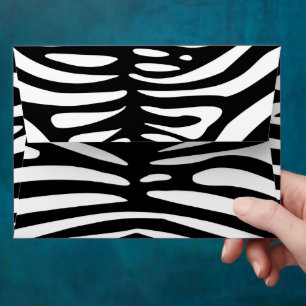 Black and White Zebra Stripe Envelopes