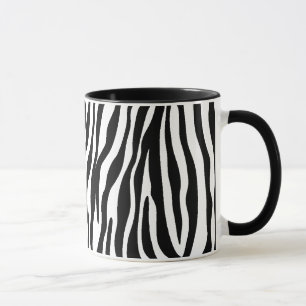Black and White Zebra Stripe Mugs