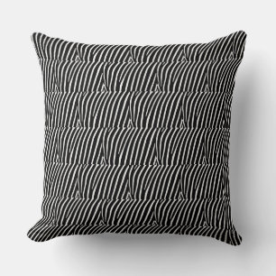 Black and White Zebra Stripe Throw Pillow