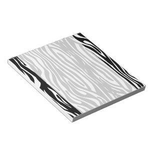 Black and White Zebra stripes animal print Notepad