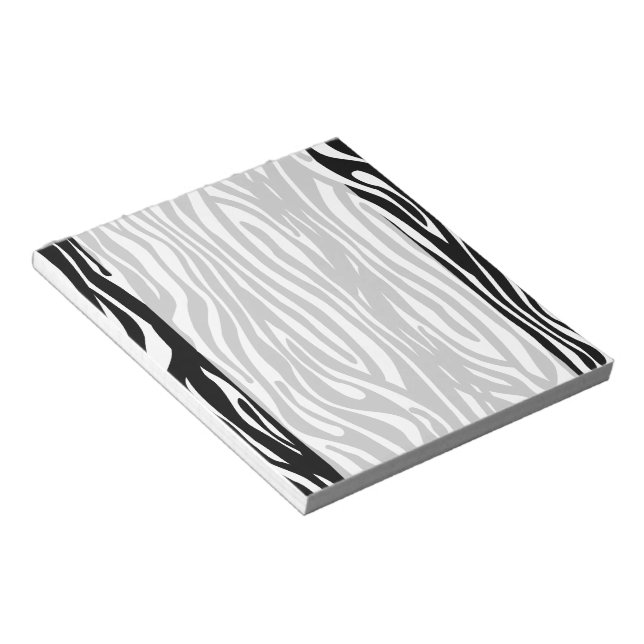 Black and White Zebra stripes animal print Notepad (Angled)