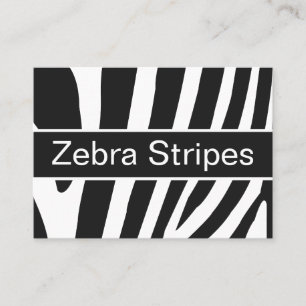 Black and White Zebra Stripes  Business Card