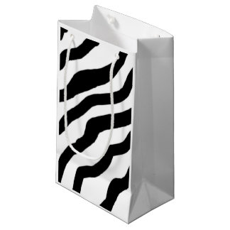 Black and White Zebra Stripes Small Gift Bag