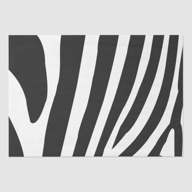 Black and White Zebra Stripes  Tissue Paper (Front)