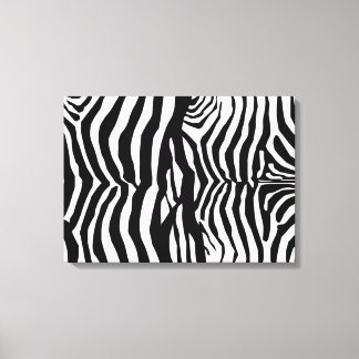 Black And White Zebra Stripes Wall Canvas