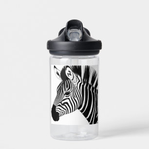 Black And White Zebra Water Bottle