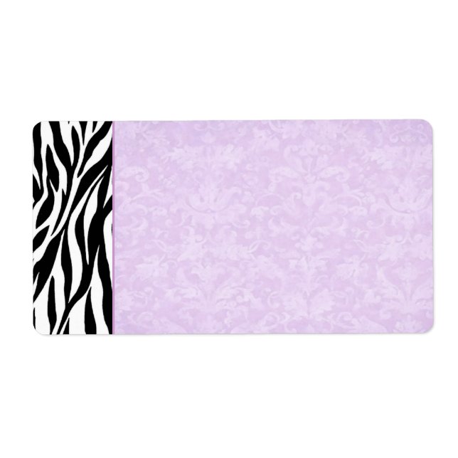 Black and White Zebra Wedding Address (Front)