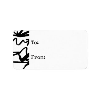 Black and White Zig Zag Arrows Gift Tag