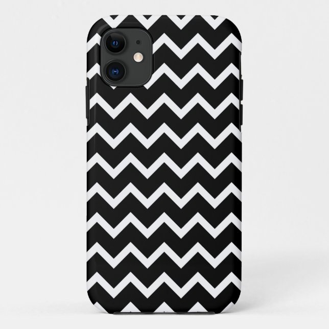 Black and White Zig Zag Pattern. Case-Mate iPhone Case (Back)
