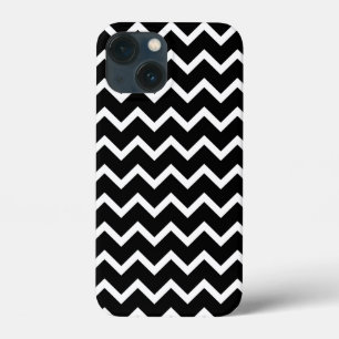 Black and White Zig Zag Pattern. iPhone 13 Mini Case