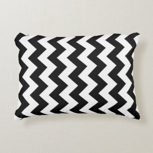 Black and White Zigzag Accent Pillow