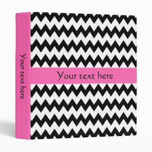 Black and White Zigzag Binder
