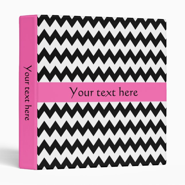 Black and White Zigzag Binder (Front/Spine)