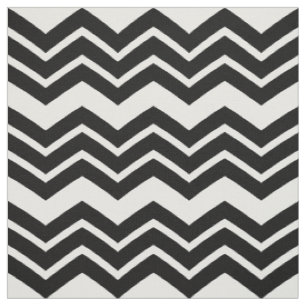 Black And White ZigZag Chevron Design Fabric