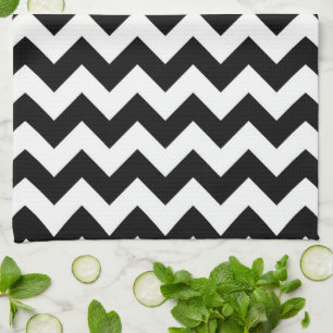 Black and White Zigzag Kitchen Towel