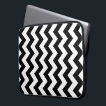 Black and White Zigzag Laptop Sleeve<br><div class="desc">Alternating columns of black and white zigzags form a distinctive geometric pattern. 

 

 Digitally created image. 
 Copyright © 2013 Claire E. Skinner. All rights reserved.</div>