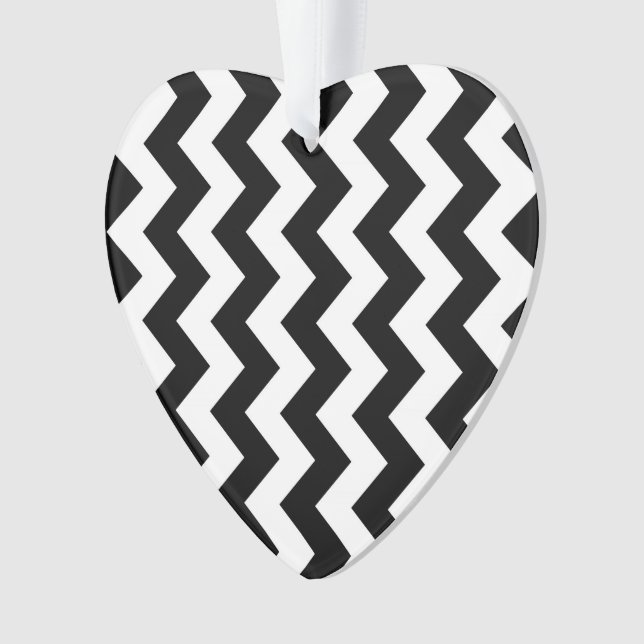 Black and White Zigzag Ornament (Front)