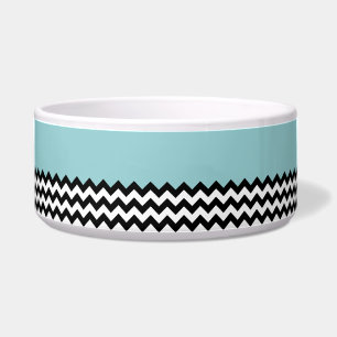 Black and White Zigzag Pattern, Chevron, Blue