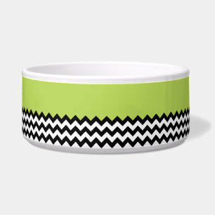 Black and White Zigzag Pattern, Chevron, Green