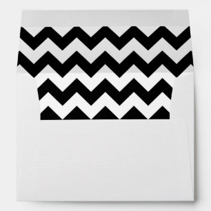 Black and White Zigzag Pattern, Chevron Pattern Envelope