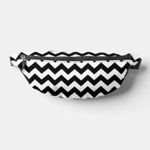 Black and White Zigzag Pattern, Chevron Pattern Fanny Pack