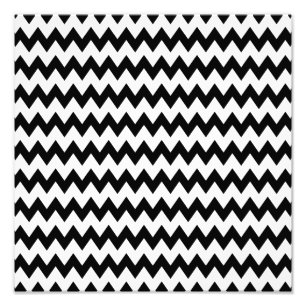 Black and White Zigzag Pattern Photo Print