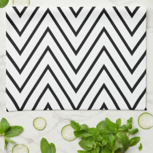 Black and White ZigZag {pick your colour} Kitchen Towel