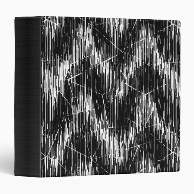 Black-and-white zigzag strokes binder (Front/Spine)