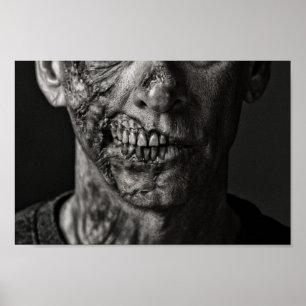 Black and White Zombie Poster