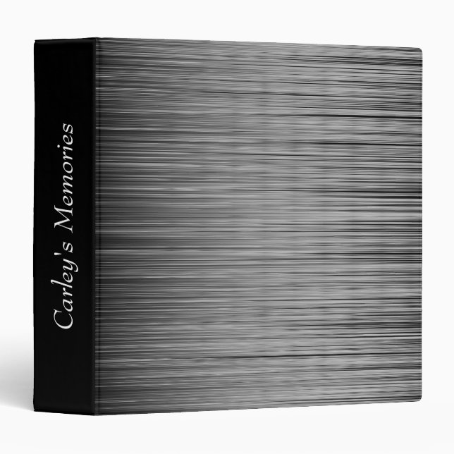 Black and White Zoom Personalized Binder (Front/Spine)