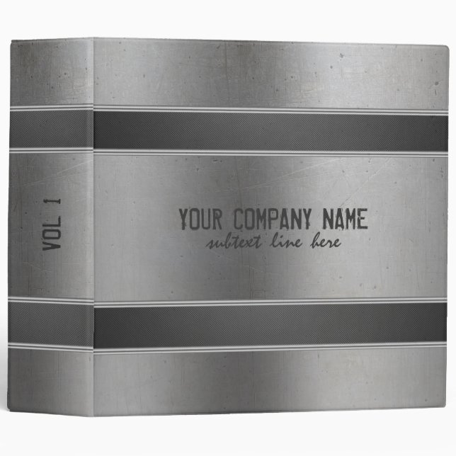 Black And Worn-Out Grey Stainless Steel Binder (Front/Spine)