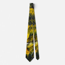 Black and Yellow Abstract Art Tie