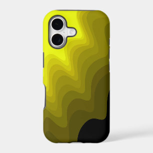 Black and yellow abstract pattern painting
