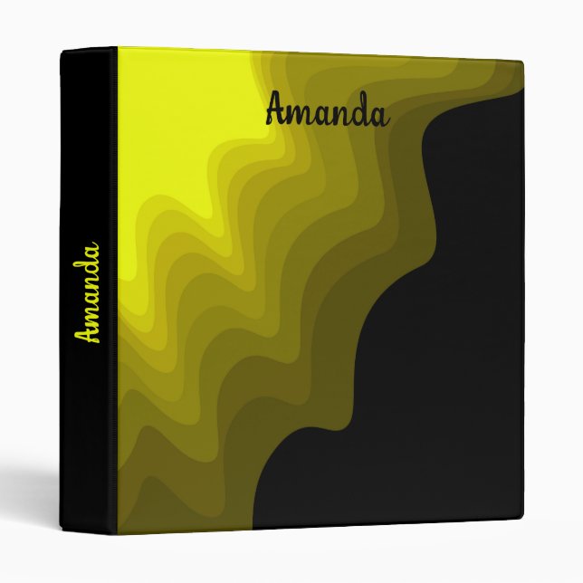Black and yellow abstract pattern painting  binder (Front/Spine)
