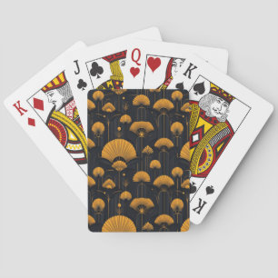 Black and Yellow Art Deco Playing Cards