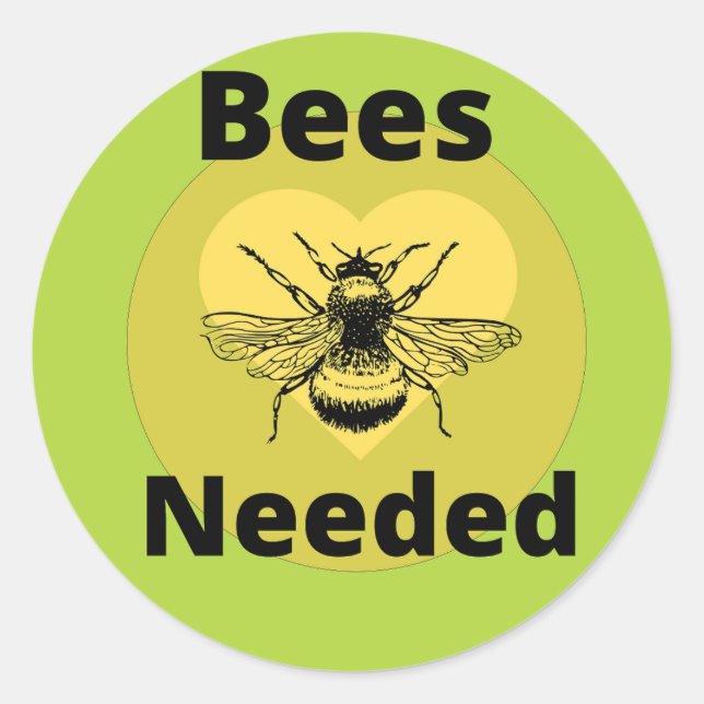 Black and yellow Bees needed Sticker (Front)