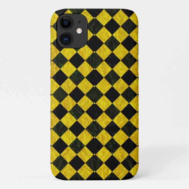 Black and yellow checker pattern Case-Mate iPhone case (Back)