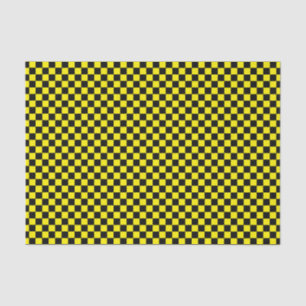 Black and Yellow Chequered Board   DIY Colour Tissue Paper