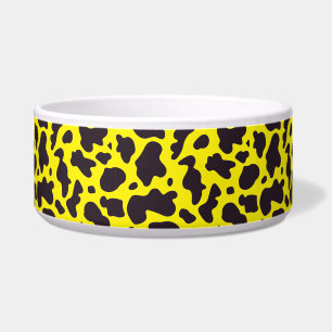Black and yellow Cow Pattern Print