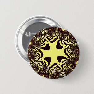Black and Yellow Cross 2 Inch Round Button