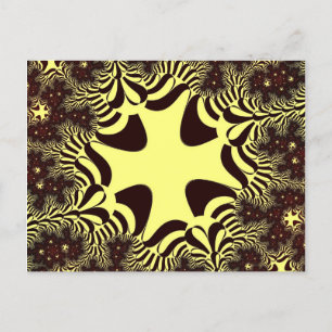 Black and Yellow Cross Postcard