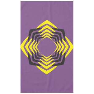black and yellow diamond game tablecloth