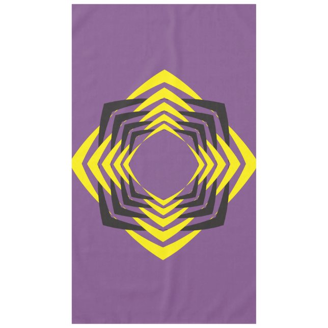 black and yellow diamond game tablecloth (Front)