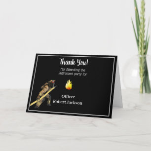 Black and Yellow Firefighters Retirement Thank You
