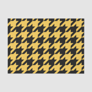 Black and Yellow Houndstooth Pattern Tissue Paper