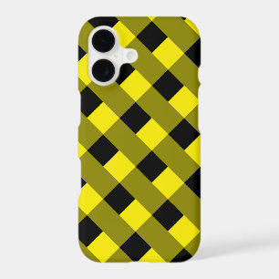 Black and Yellow iPhone Case Modern Design