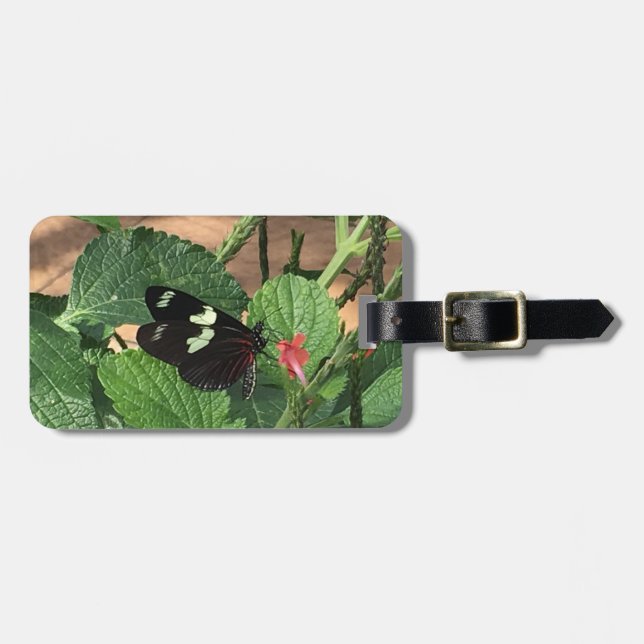 Black and Yellow lovely butterfly Luggage Tag (Front Horizontal)