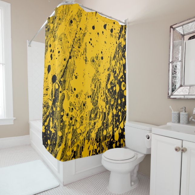 Black and Yellow Paint Splashes (In Situ)